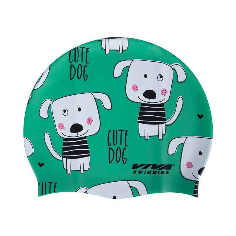 Viva Swimming Printed Cap For Kids - Green - Image 4